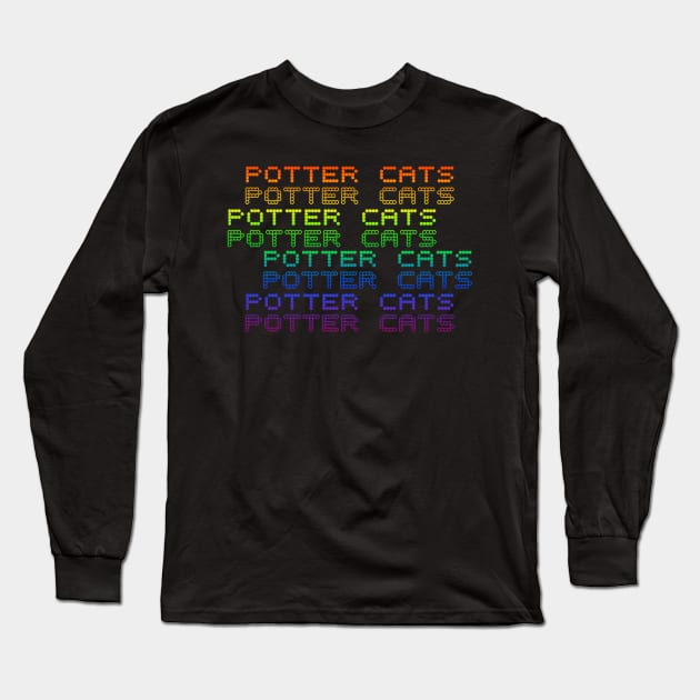 Potter cats rainbow Long Sleeve T-Shirt by Dexter